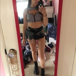 "Baddie Intentions Studded Hip Bag"